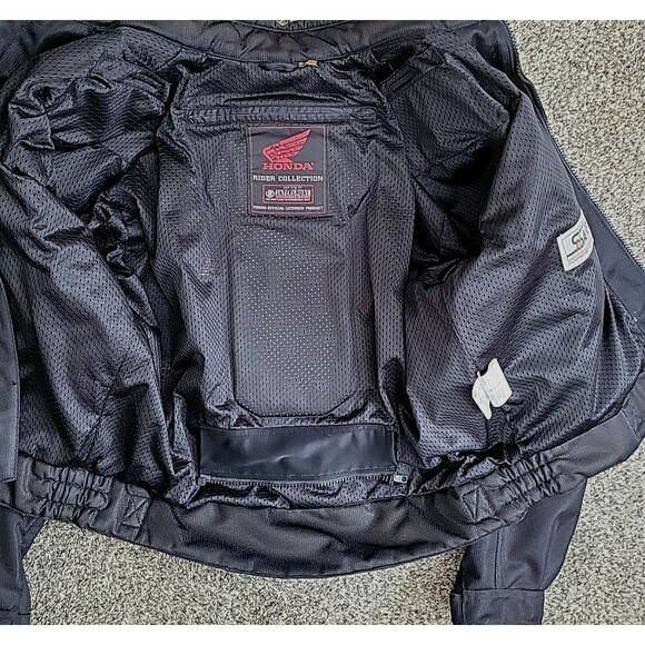 Honda Motorcycle Padded Jacket Men XL Rider Collection Intersport Black EUC - Picture 8 of 11